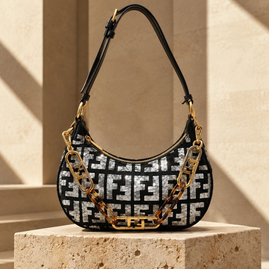 کیف مجلسی طرح FENDI (پولک‌دوزی)