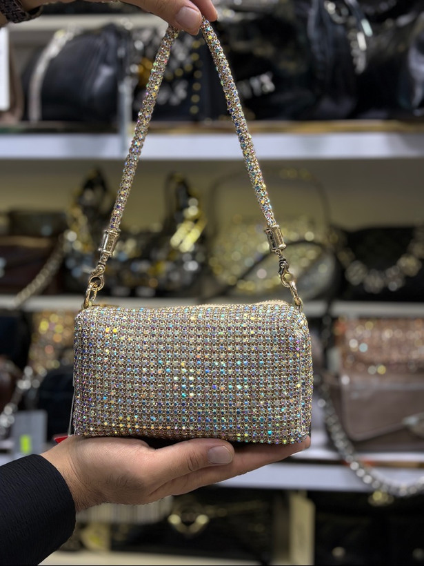 کیف مجلسی نگین دار هفت رنگ
